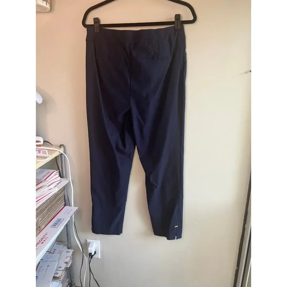 Chico's Navy blue with gold accent at ankle pants Size 2R /12R - Picture 5 of 9